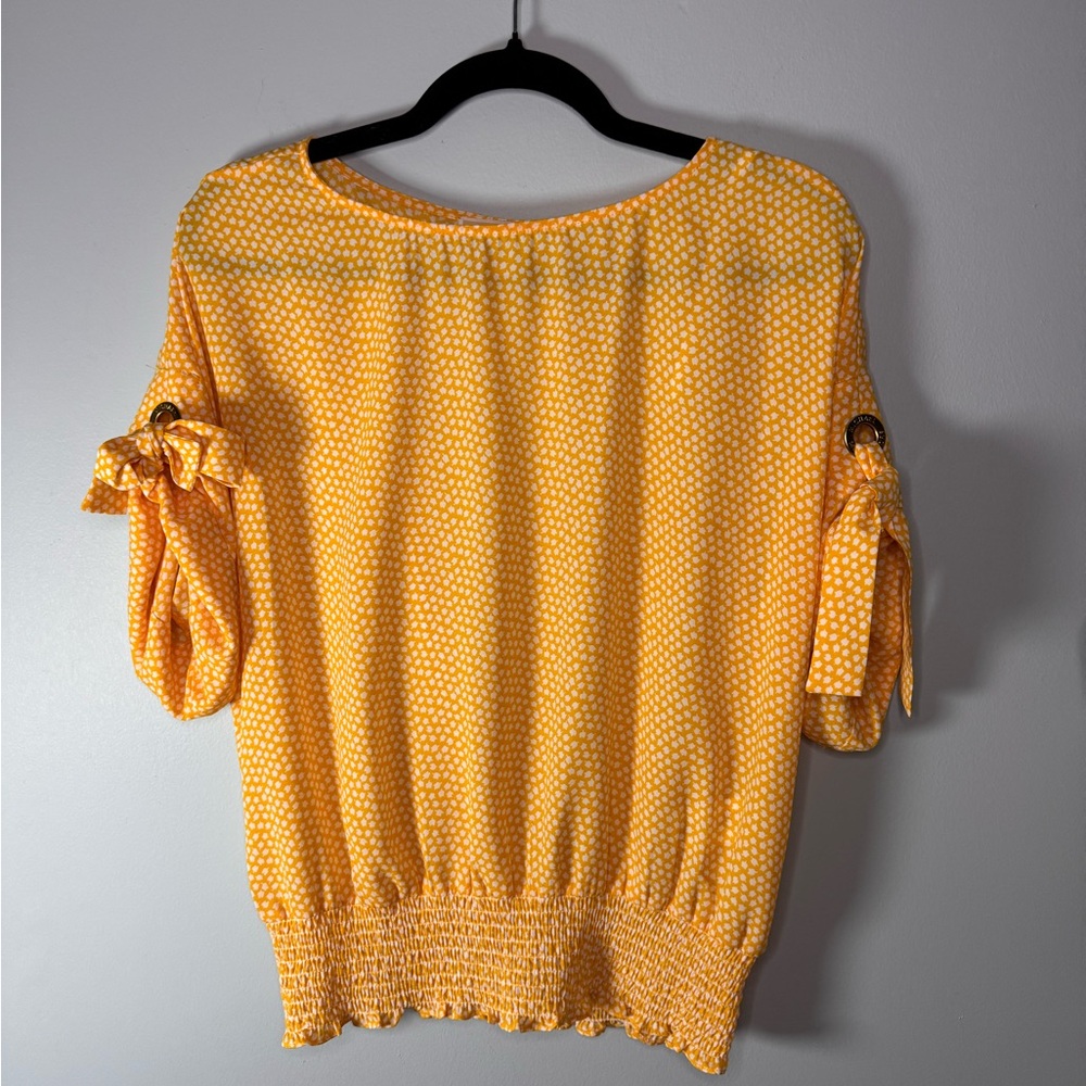 Michael Kors Yellow Patterned Blouse